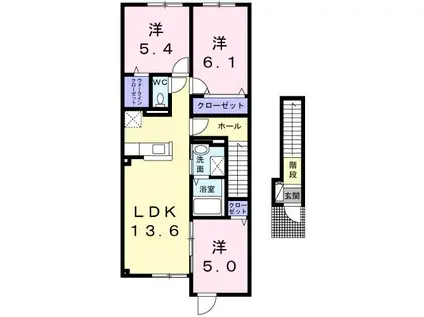 コンフォートR(3LDK/2階)の間取り写真