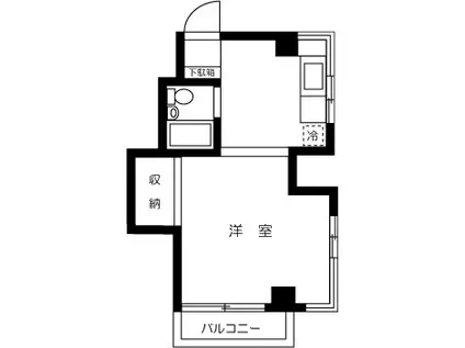 フラッツ学芸大学(ワンルーム/3階)の間取り写真