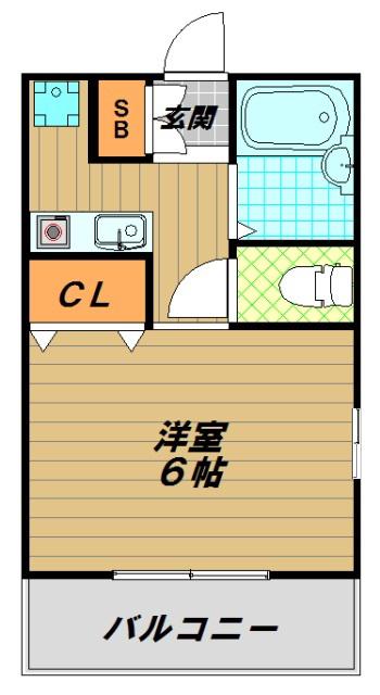 アルファ宮川(1K/3階)の間取り写真