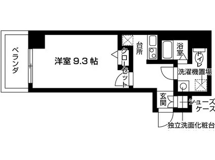 エスペレ西陣(1K/5階)の間取り写真