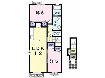 ネオ.レジデンスC(2LDK/2階)の間取り写真
