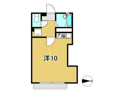 パレロワイヤル(ワンルーム/1階)の間取り写真