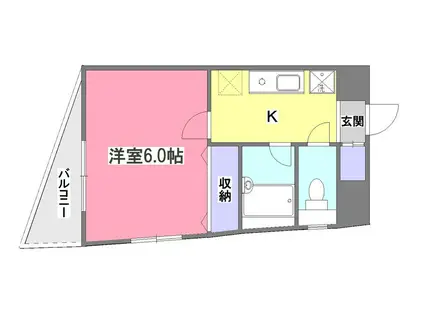 メルディアン清瀬(1K/5階)の間取り写真