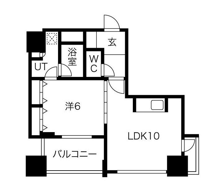 アルグラッドザ・タワー心斎橋(1LDK/7階)の間取り写真