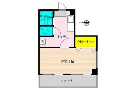 カツユキビル(1K/3階)の間取り写真