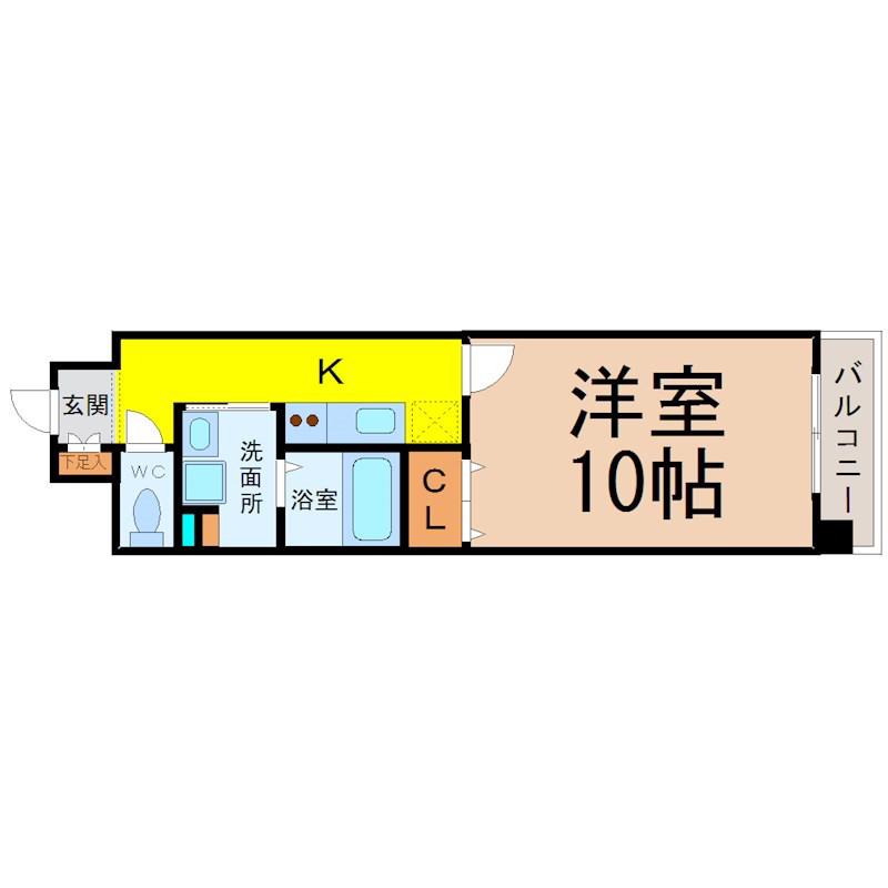 GRAMERCY SAKAE(1K/4階)の間取り写真