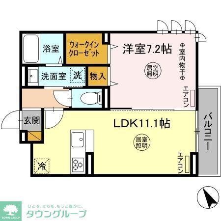 フレシール(1LDK/2階)の間取り写真
