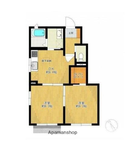 ロジュマン鵠沼(2DK/1階)の間取り写真
