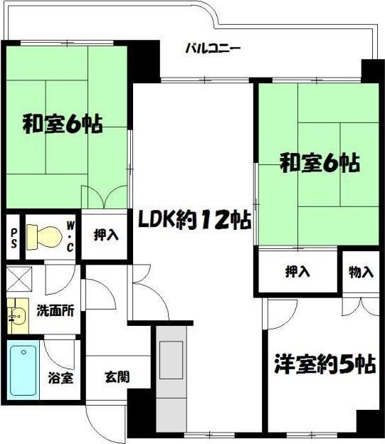 ブエナビスタ姫路青山ウエスト(3LDK/2階)の間取り写真