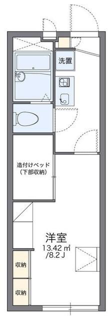レオパレスアネックス(1K/1階)の間取り写真