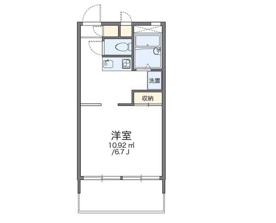 レオパレスSUZAKI(1K/1階)の間取り写真