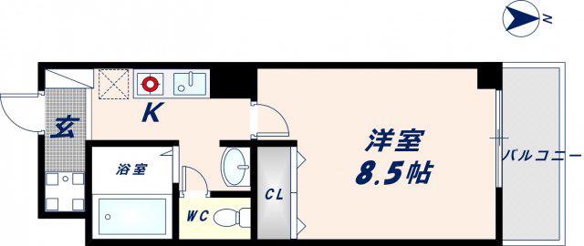 エムプラザ布施弐番館(1K/7階)の間取り写真