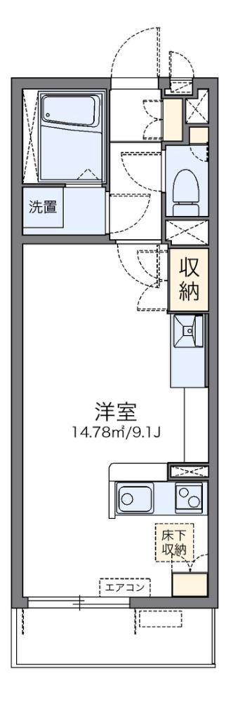 レオネクストサニーテラス石橋(ワンルーム/1階)の間取り写真