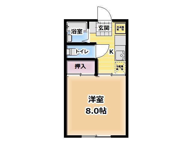 光コーポ(1K/1階)の間取り写真