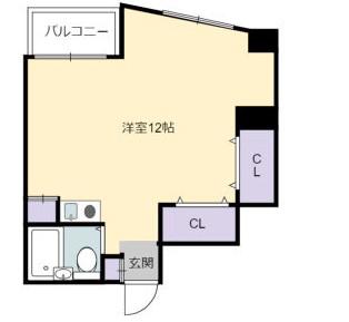 アーツ南山(ワンルーム/4階)の間取り写真
