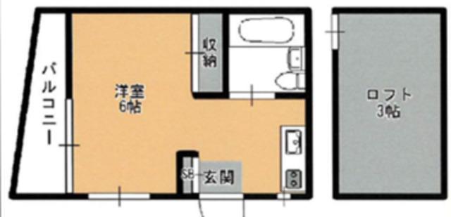 コーポT(1K/2階)の間取り写真