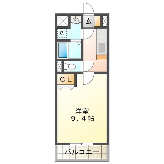 メゾンド・ルミエール(1K/3階)の間取り写真