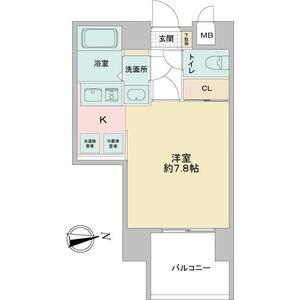 リエス鶴舞 イースト TOWER(1K/8階)の間取り写真