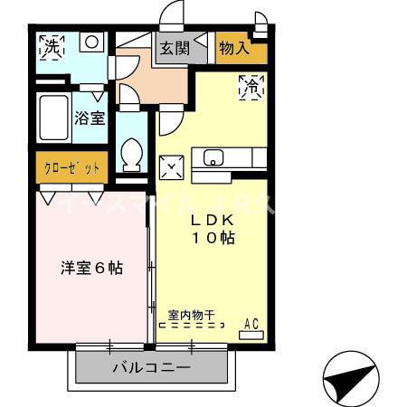 プリメーロ(1LDK/1階)の間取り写真