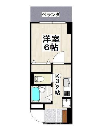 アルヴィータ美栄橋(1K/7階)の間取り写真