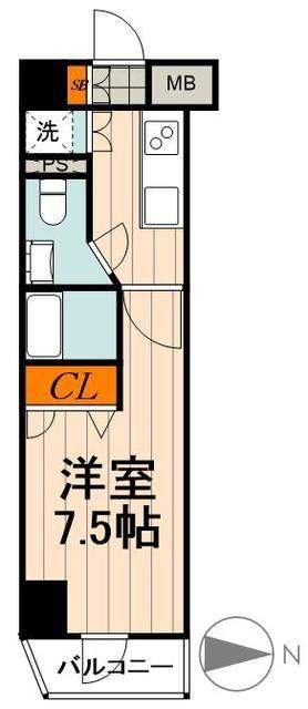 ラフィスタ東日暮里(1K/8階)の間取り写真
