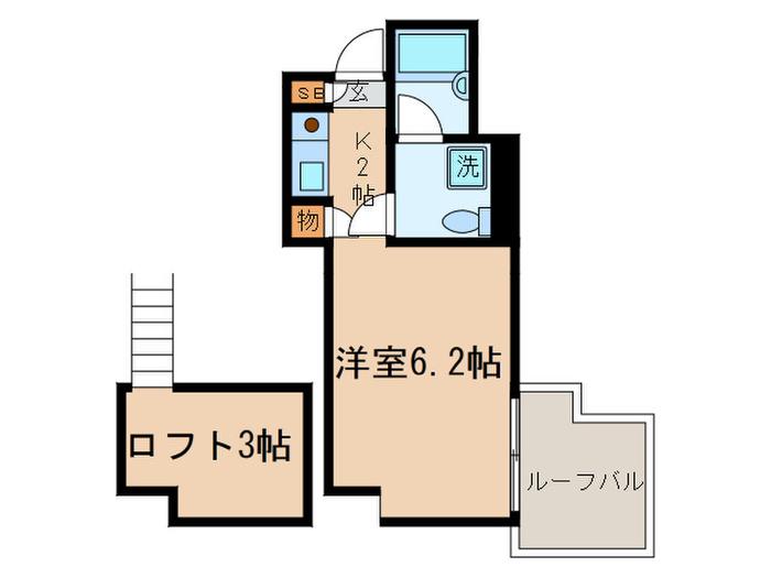 フォレストピア(1K/1階)の間取り写真