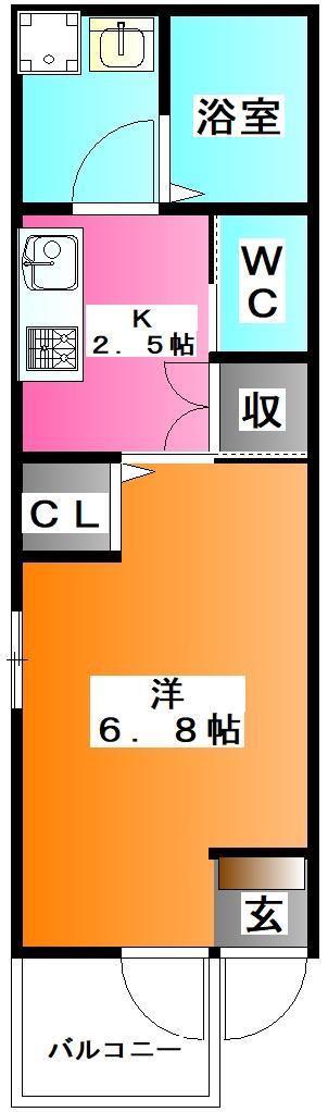 ADVANCE MISHIMA(1K/3階)の間取り写真