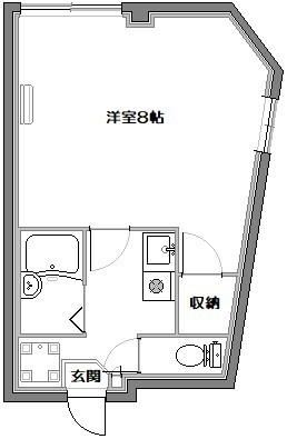 TOMATO HOUSE(1K/2階)の間取り写真