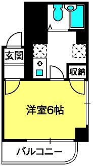 勝田ビル(1K/5階)の間取り写真