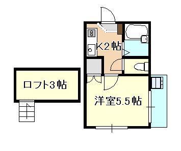 ビエラ庭瀬(1K/1階)の間取り写真