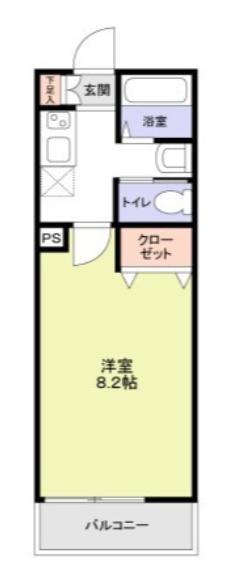 アファブルときわ台II(1K/2階)の間取り写真