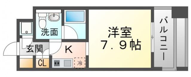 レジディア江坂(1K/5階)の間取り写真