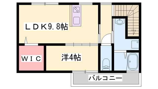 レガーロ天神(1LDK/2階)の間取り写真