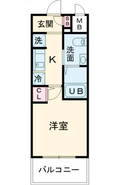 エスリード神戸ウエスト(1K/4階)の間取り写真