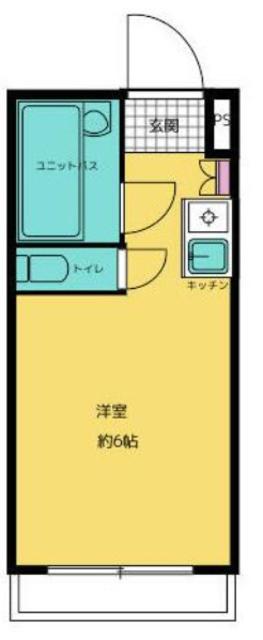 登戸ホワイトハイツ(ワンルーム/2階)の間取り写真