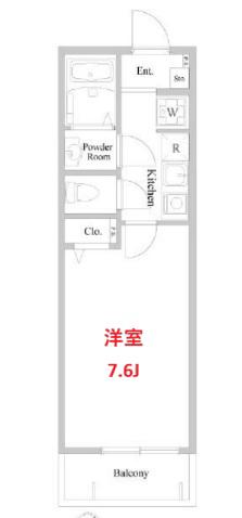 ブランミュール馬込I(1K/2階)の間取り写真