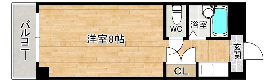 リバーサイド中津口(ワンルーム/5階)の間取り写真