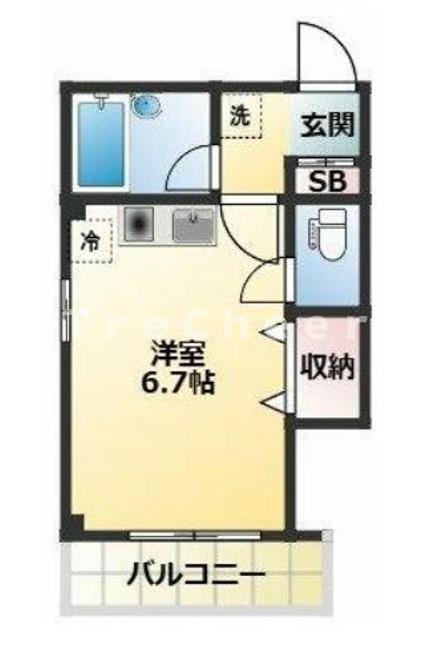 MESII(ワンルーム/4階)の間取り写真