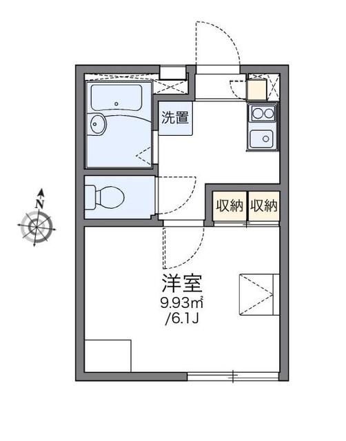 レオパレスパステルランド(1K/2階)の間取り写真