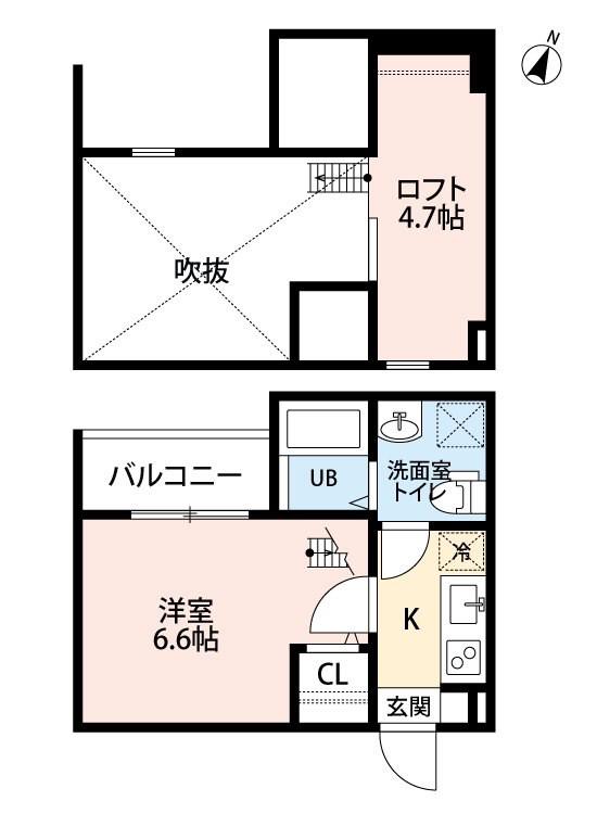 プレティオーザI東山(1K/1階)の間取り写真