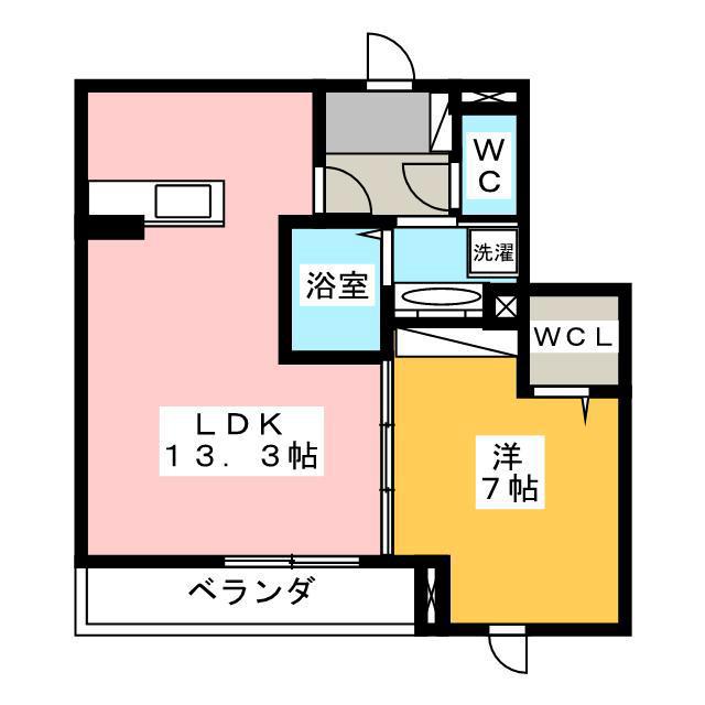 アナシエ石神井台(1LDK/3階)の間取り写真