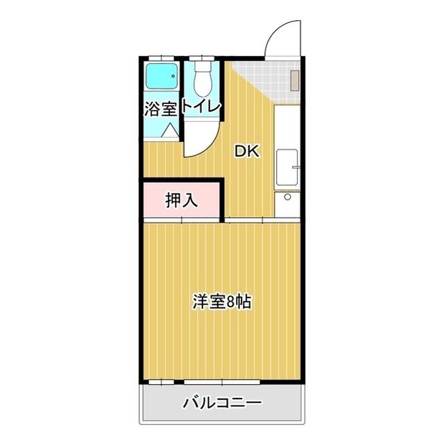ひまわりの家(1K/1階)の間取り写真