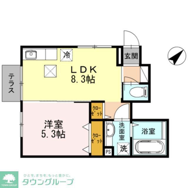 セジュールエスト参番館(1LDK/1階)の間取り写真