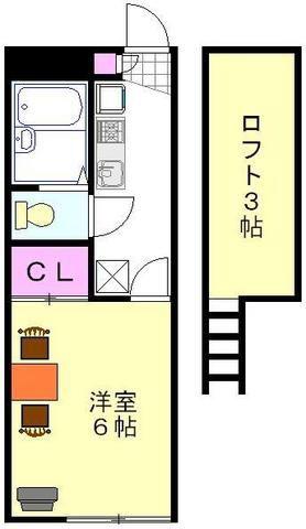 レオパレスエスペーロIII(1K/1階)の間取り写真