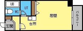 OMレジデンスN39(1K/2階)の間取り写真