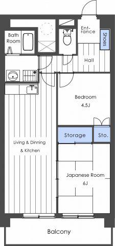 パールマンション松本(2LDK/2階)の間取り写真