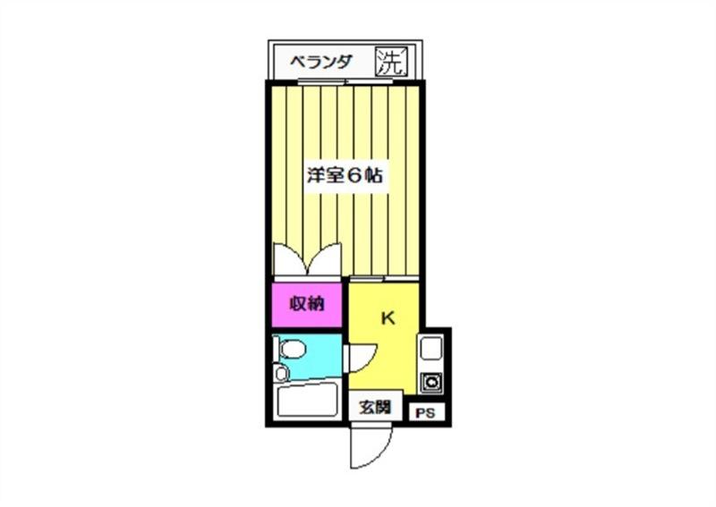 フラット荻窪(1K/3階)の間取り写真