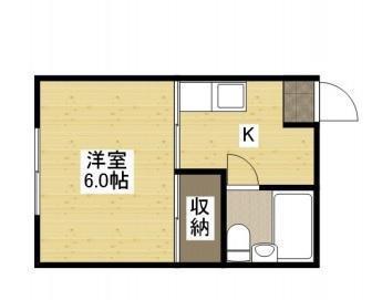 ゴールデンパレスA・B(1K/2階)の間取り写真