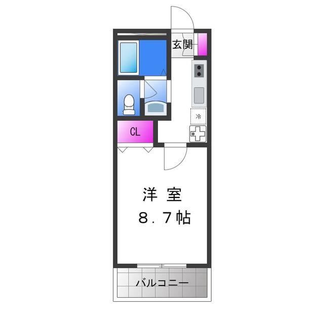 ファミール・シャトル(1K/1階)の間取り写真
