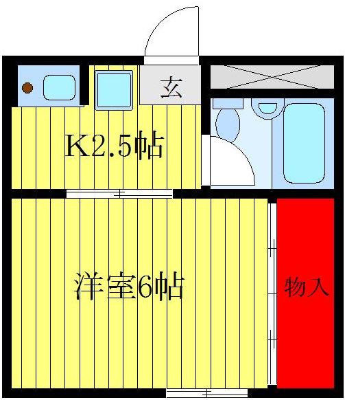 T・Yビル(1K/4階)の間取り写真